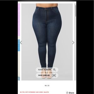 Plus High rise skinny jeans